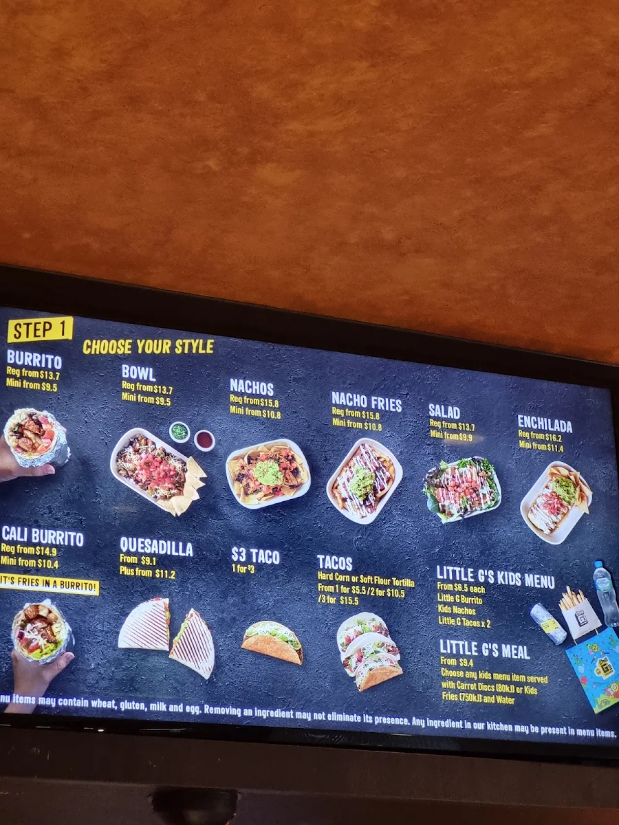 Menu, Guzman y Gomez - Capalaba