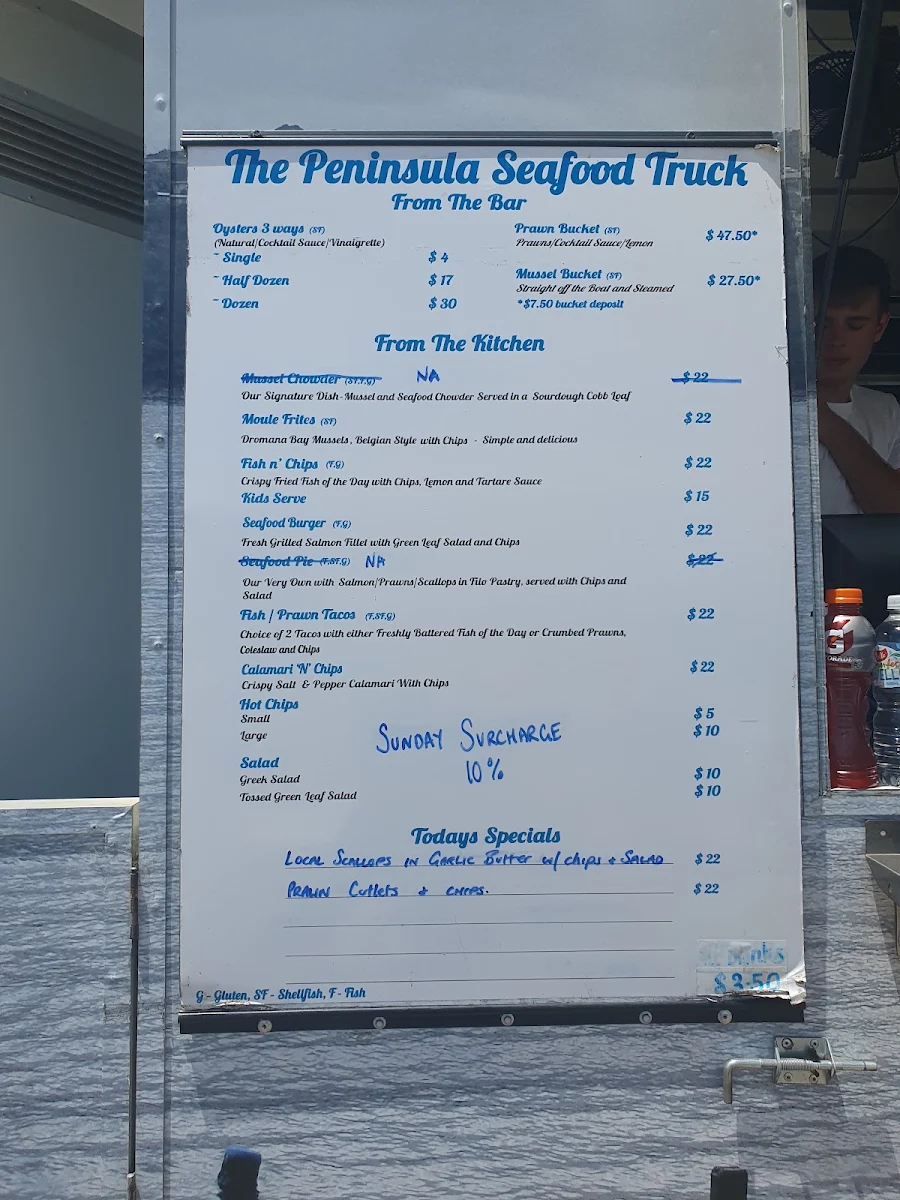 Menu, The Seafood Truck
