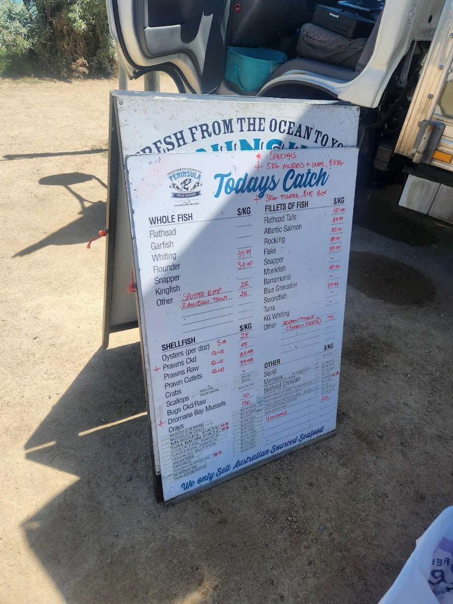 Menu, The Seafood Truck