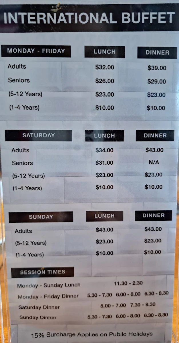Menu, Braybrook Hotel