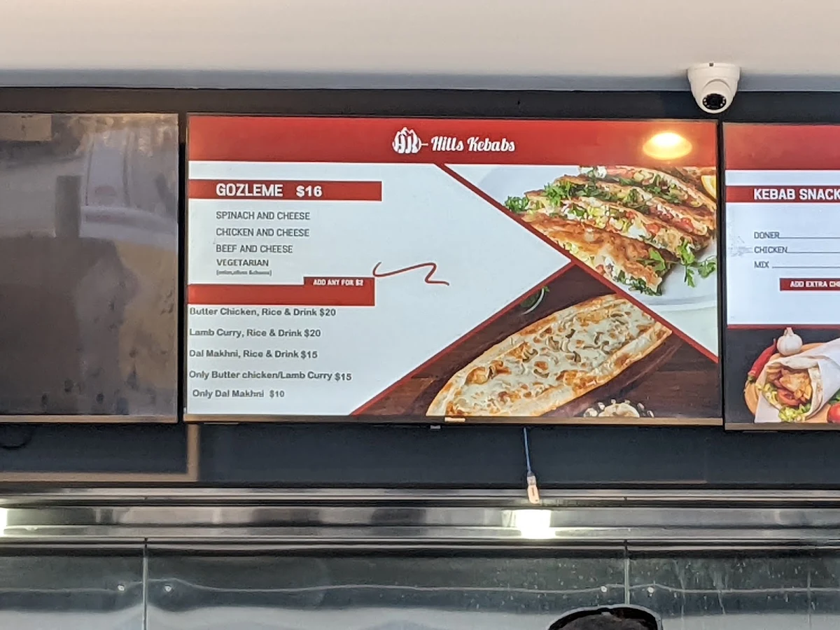 Menu, Hills Kebabs & Hills Thai ( Kebabs, Thai, Seafood, Pizza, Burgers, Gozleme)
