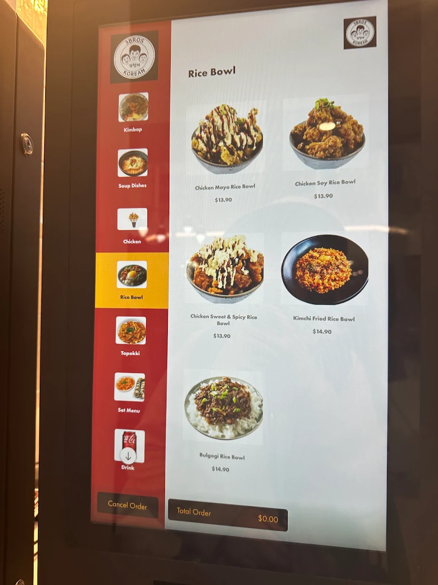 Menu, 3 Bros Korean bistro ( Up Town)