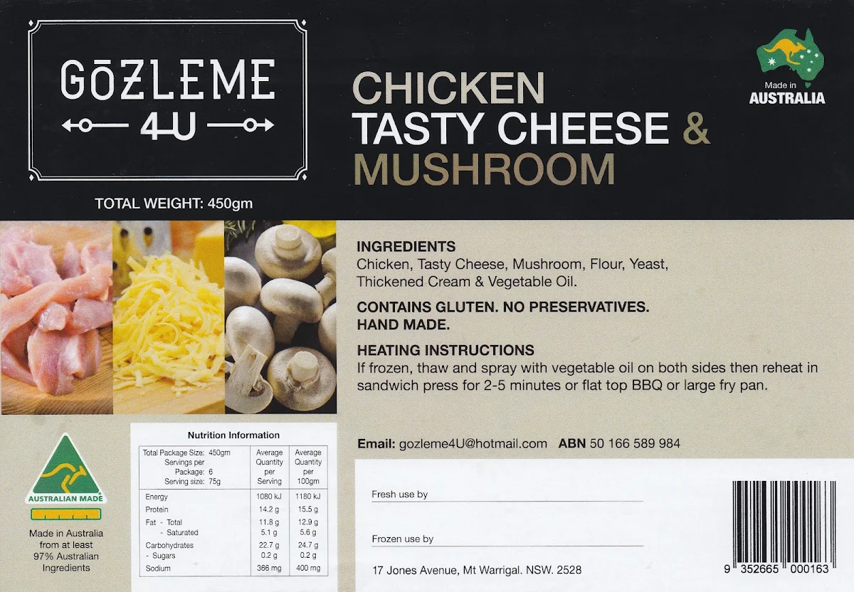 Menu, Gozleme 4U & Burek Shop