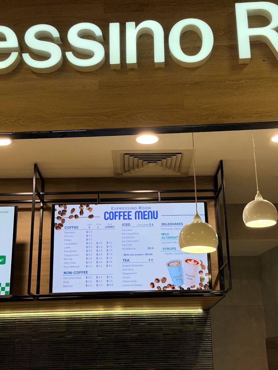 Menu, Espressino Room