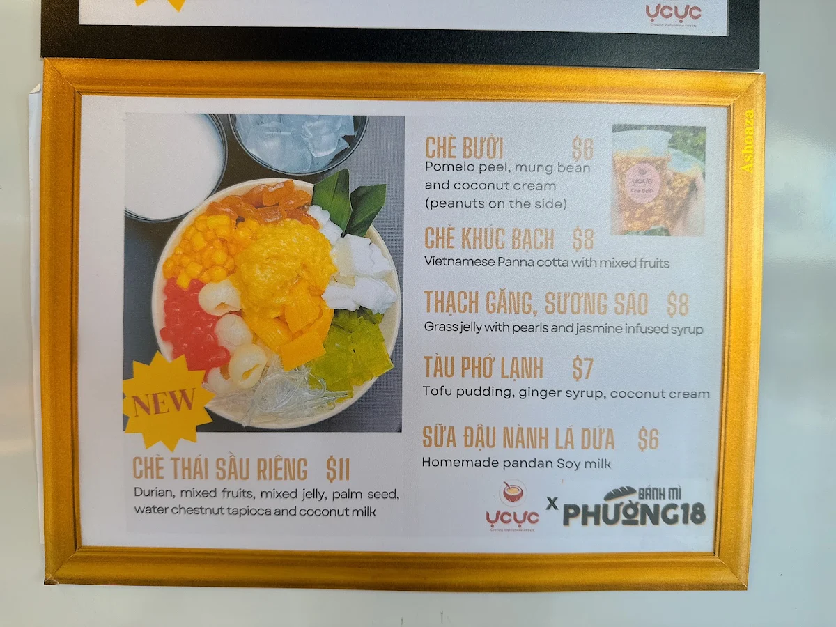 Menu, Banh mi Phuong 18