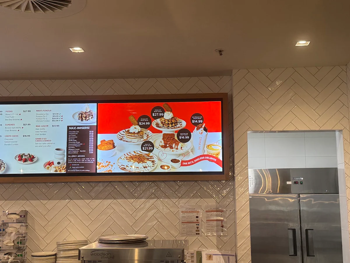 Menu, Max Brenner - Tuggerah