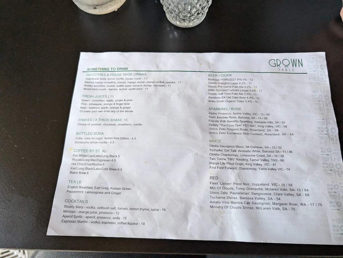 Menu, ALL DAY