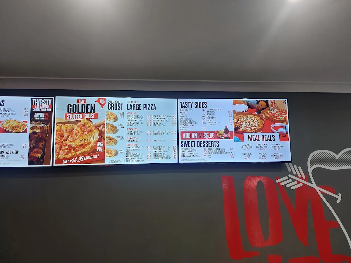 Menu, Pizza Hut Clinton