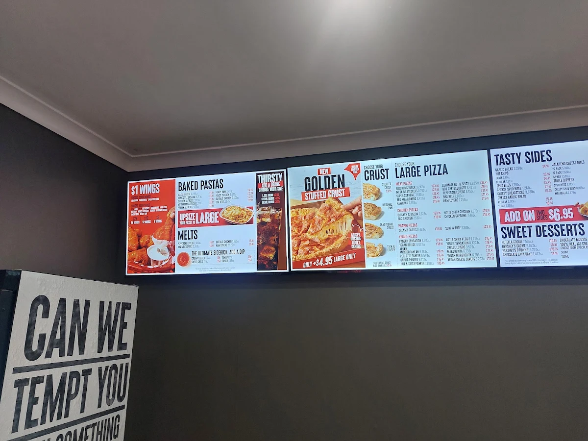 Menu, Pizza Hut Clinton