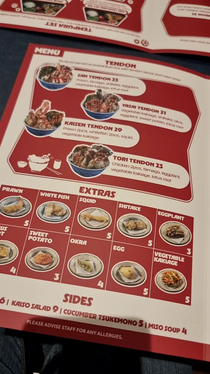 Menu, Ten Don San