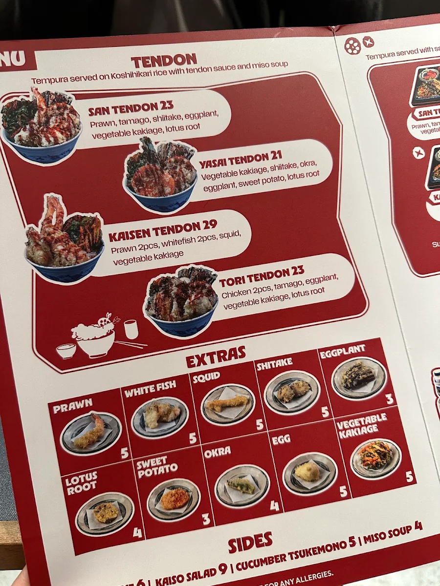 Menu, Ten Don San