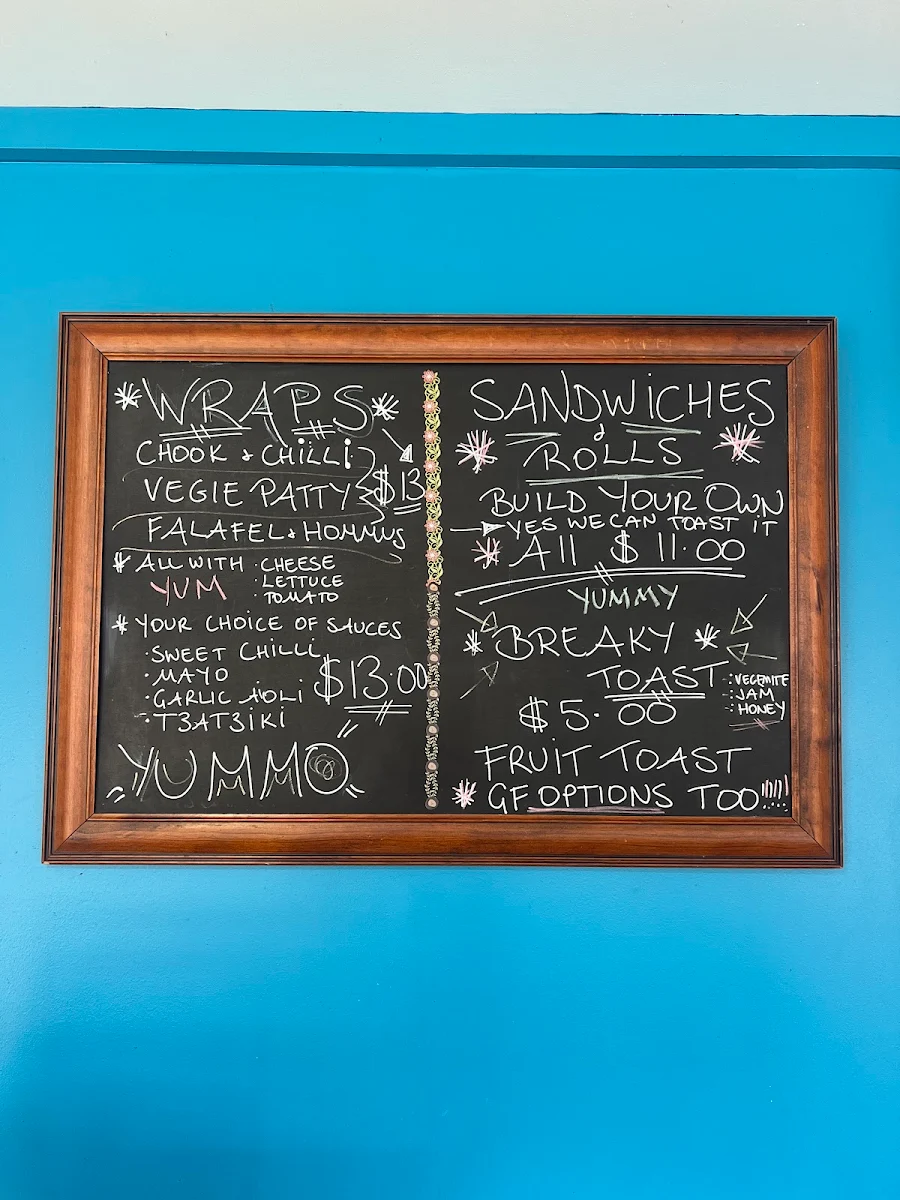Menu, Cafe on Lords