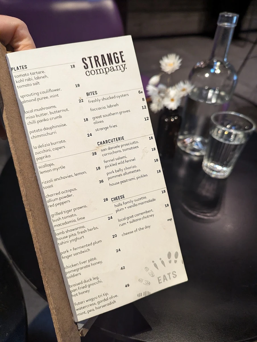 Menu, Strange Company