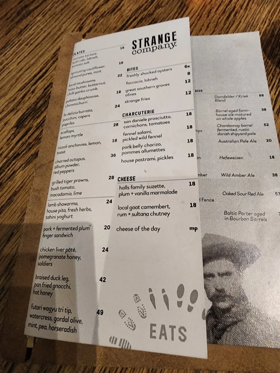 Menu, Strange Company