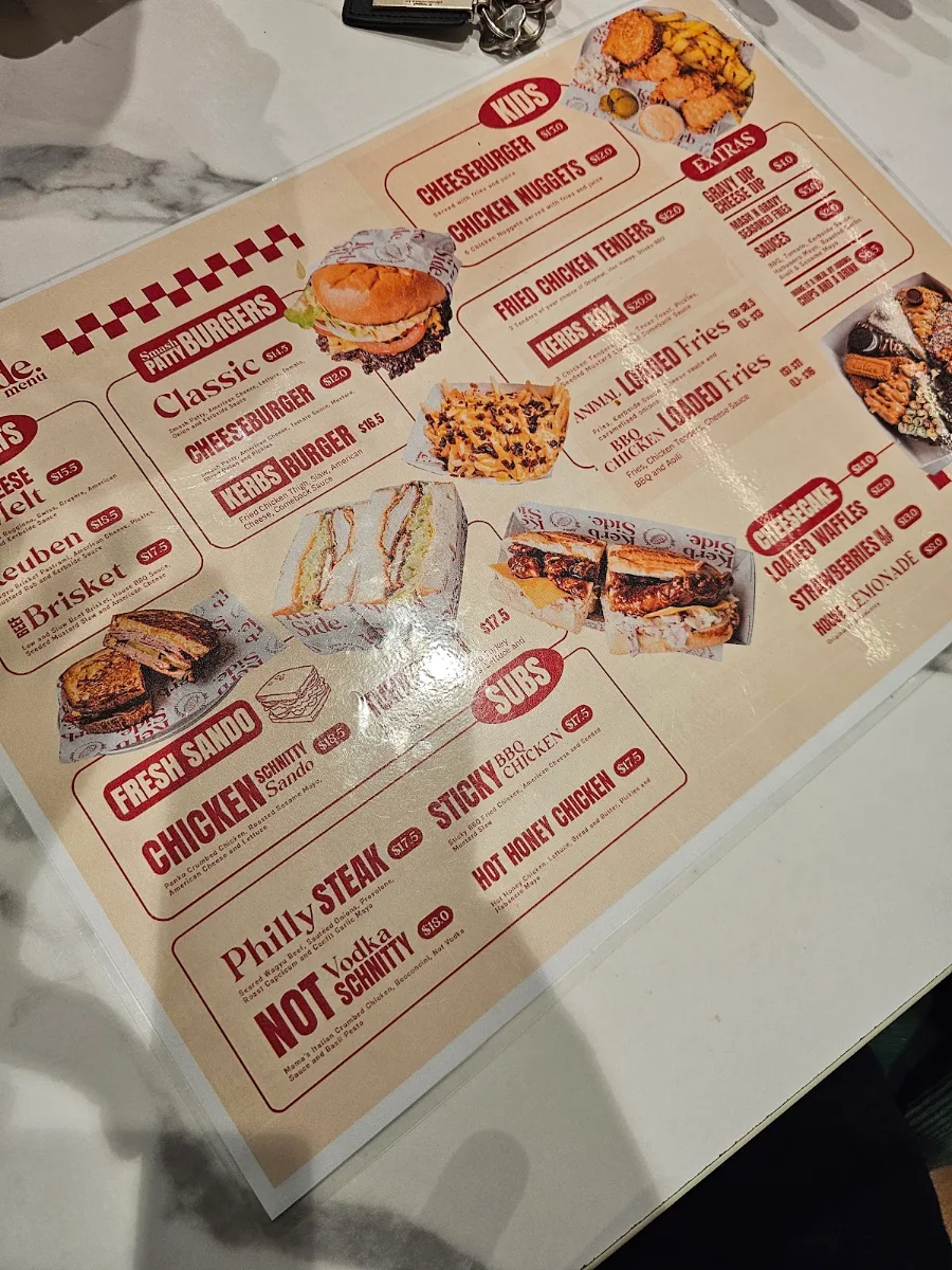 Menu, Kerbside Eatery Edmondson Park