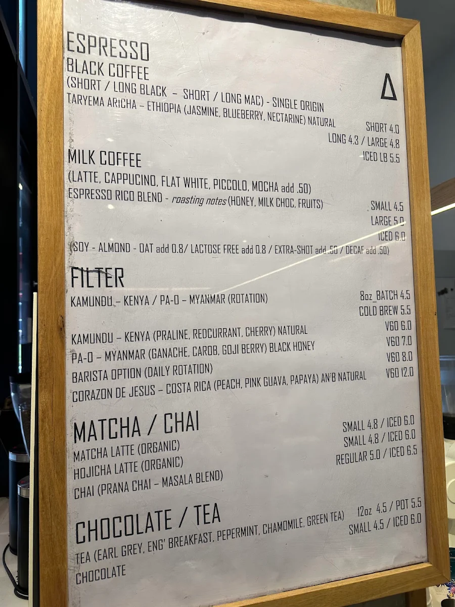 Menu, Commonplace Coffee Brewers Open 365 Days