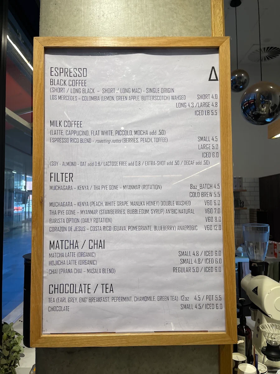 Menu, Commonplace Coffee Brewers Open 365 Days