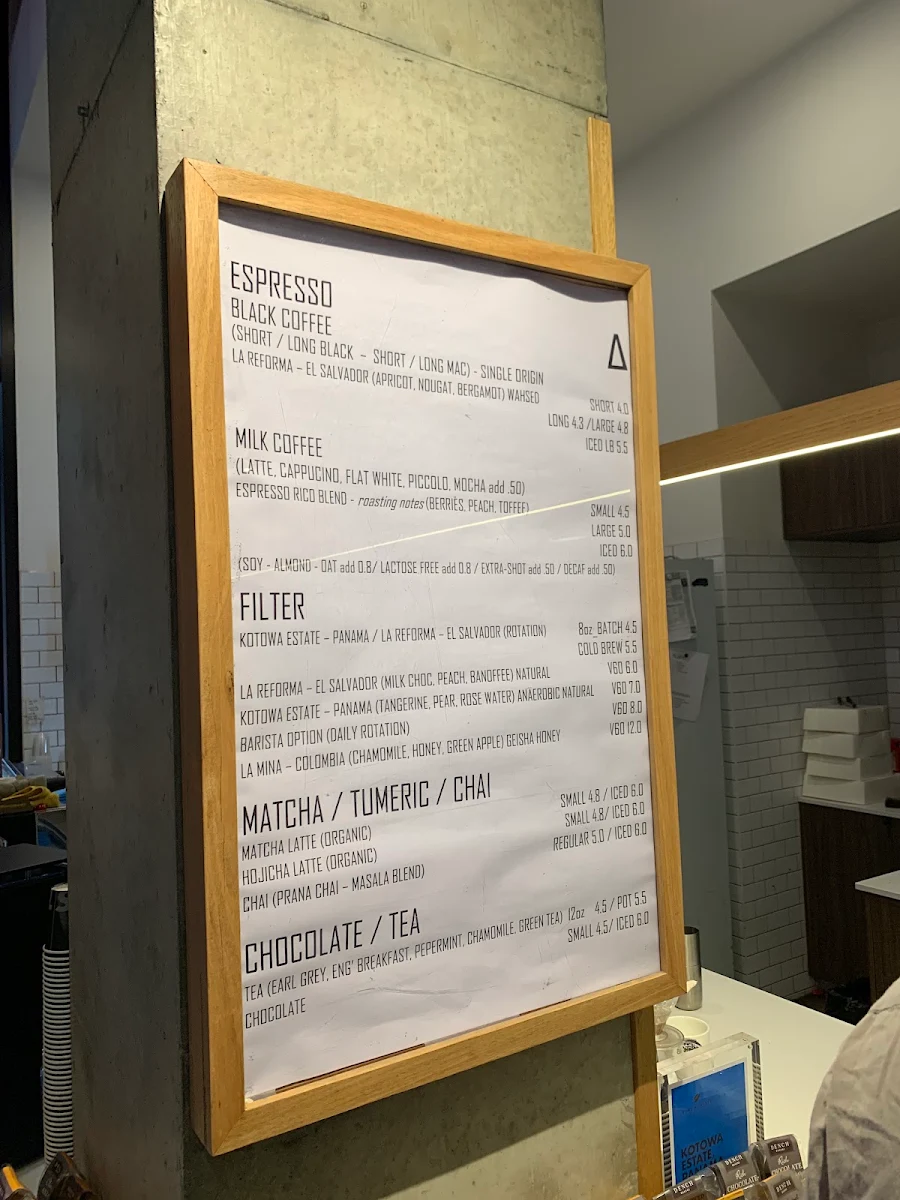 Menu, Commonplace Coffee Brewers Open 365 Days