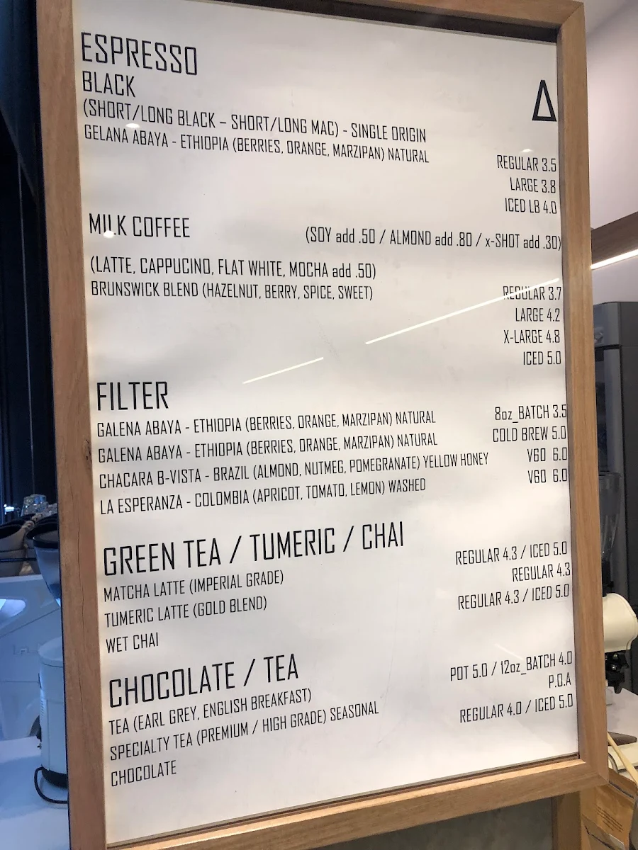 Menu, Commonplace Coffee Brewers Open 365 Days