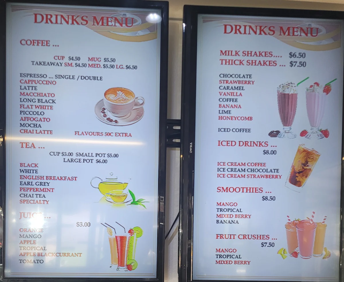 Menu, Farmhouse Coffee Lounge