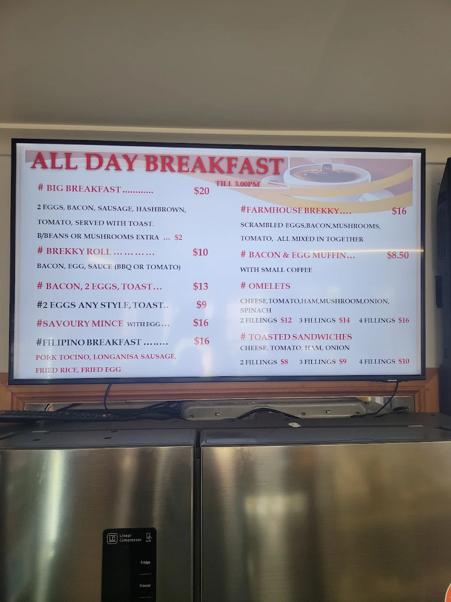 Menu, Farmhouse Coffee Lounge