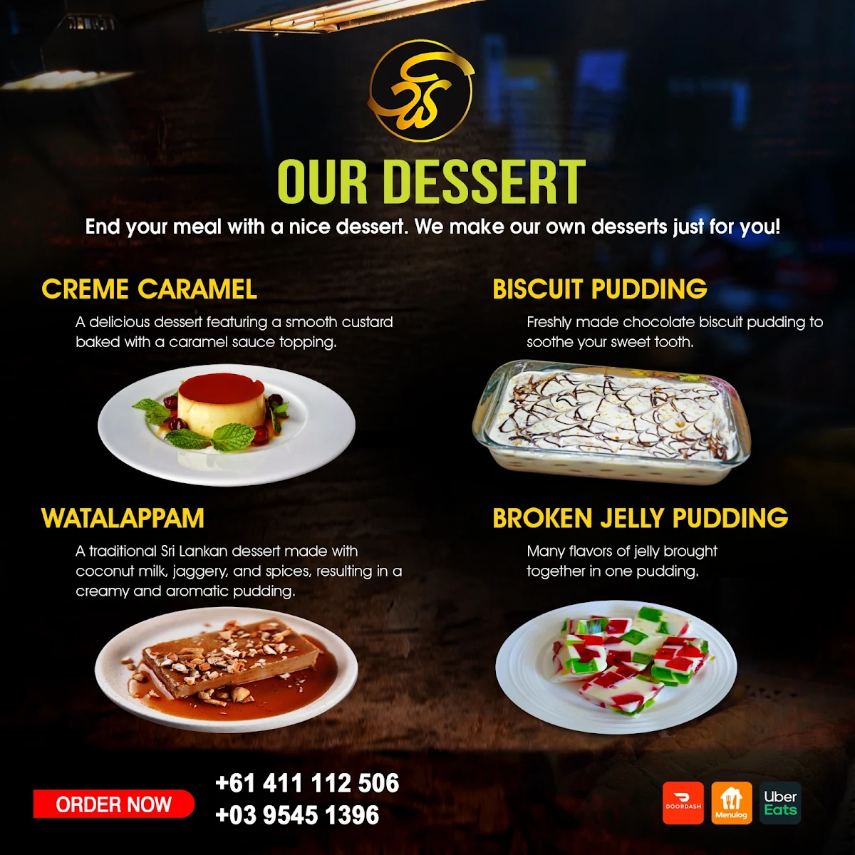 Menu, Cinnamon Gate - Narre Warren