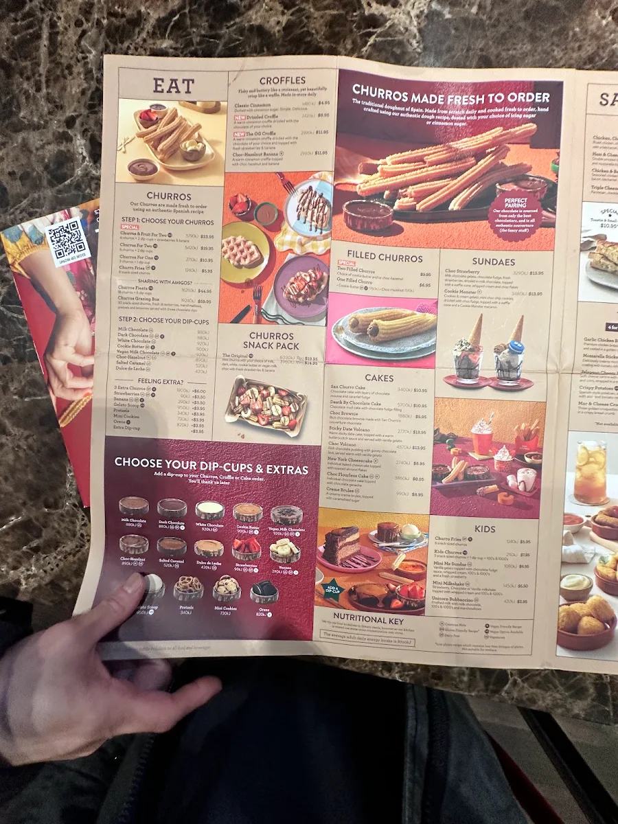 Menu, San Churro East Victoria Park