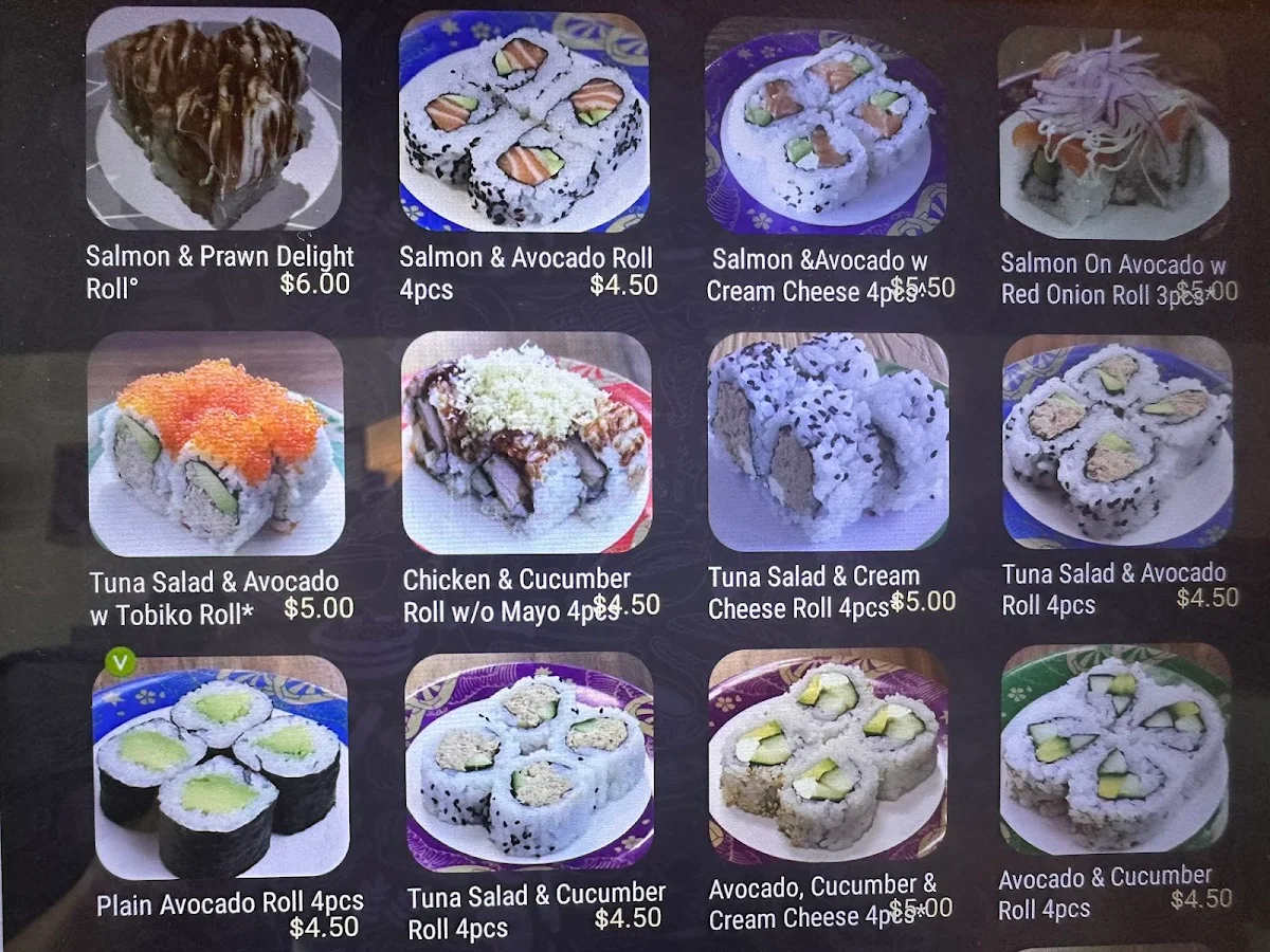 Menu, Sushi Star