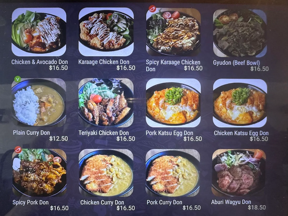 Menu, Sushi Star