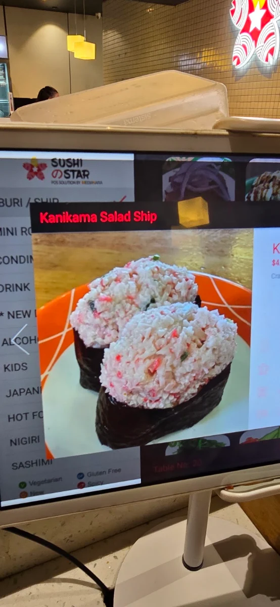 Menu, Sushi Star