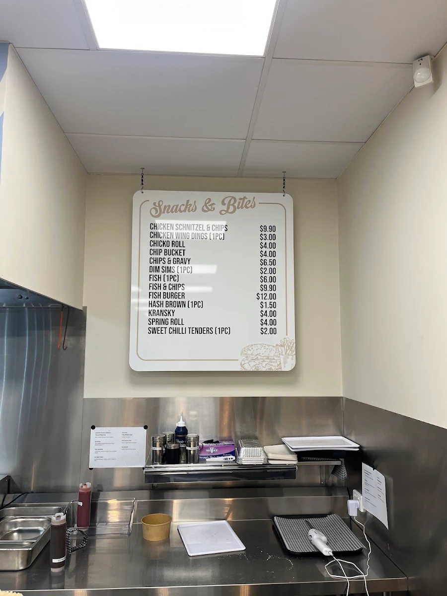 Menu, Mr G's Snackbar