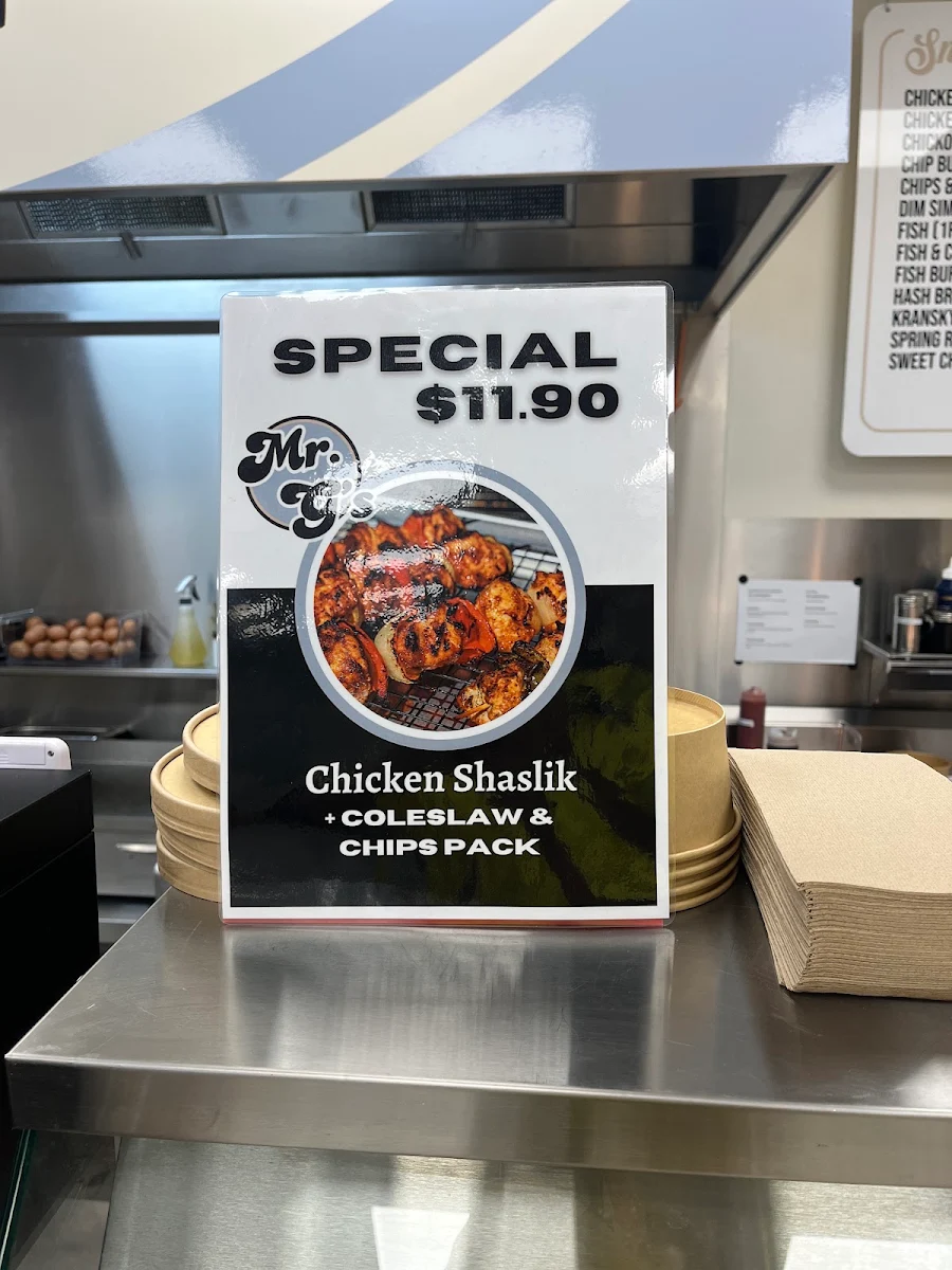 Menu, Mr G's Snackbar
