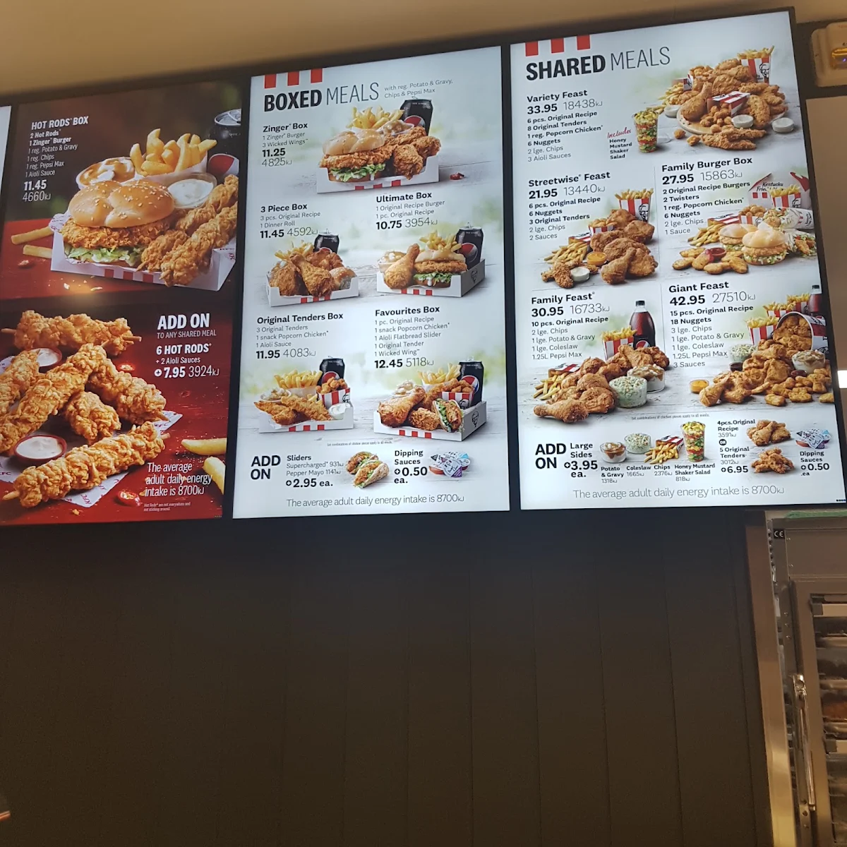 Menu, KFC Keperra