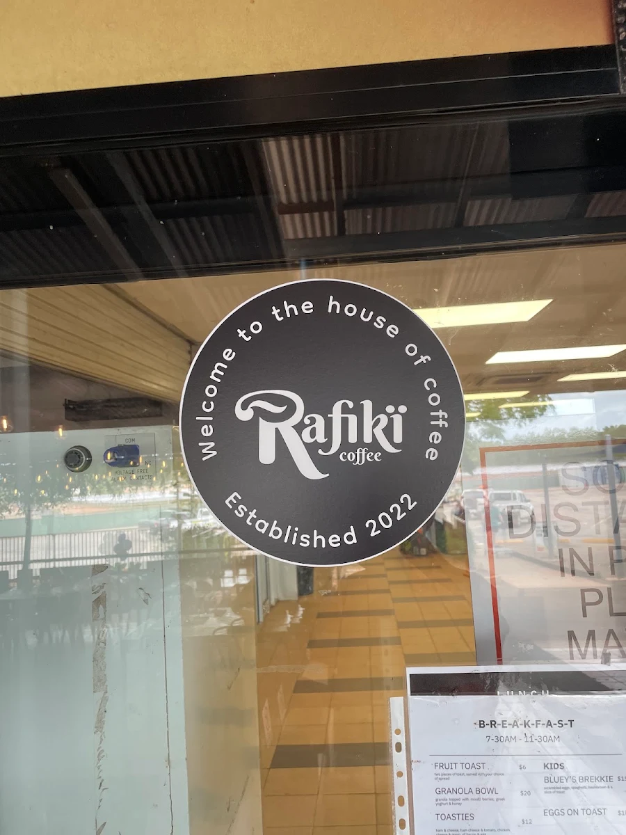 Menu, Rafiki's Coffee Cafe