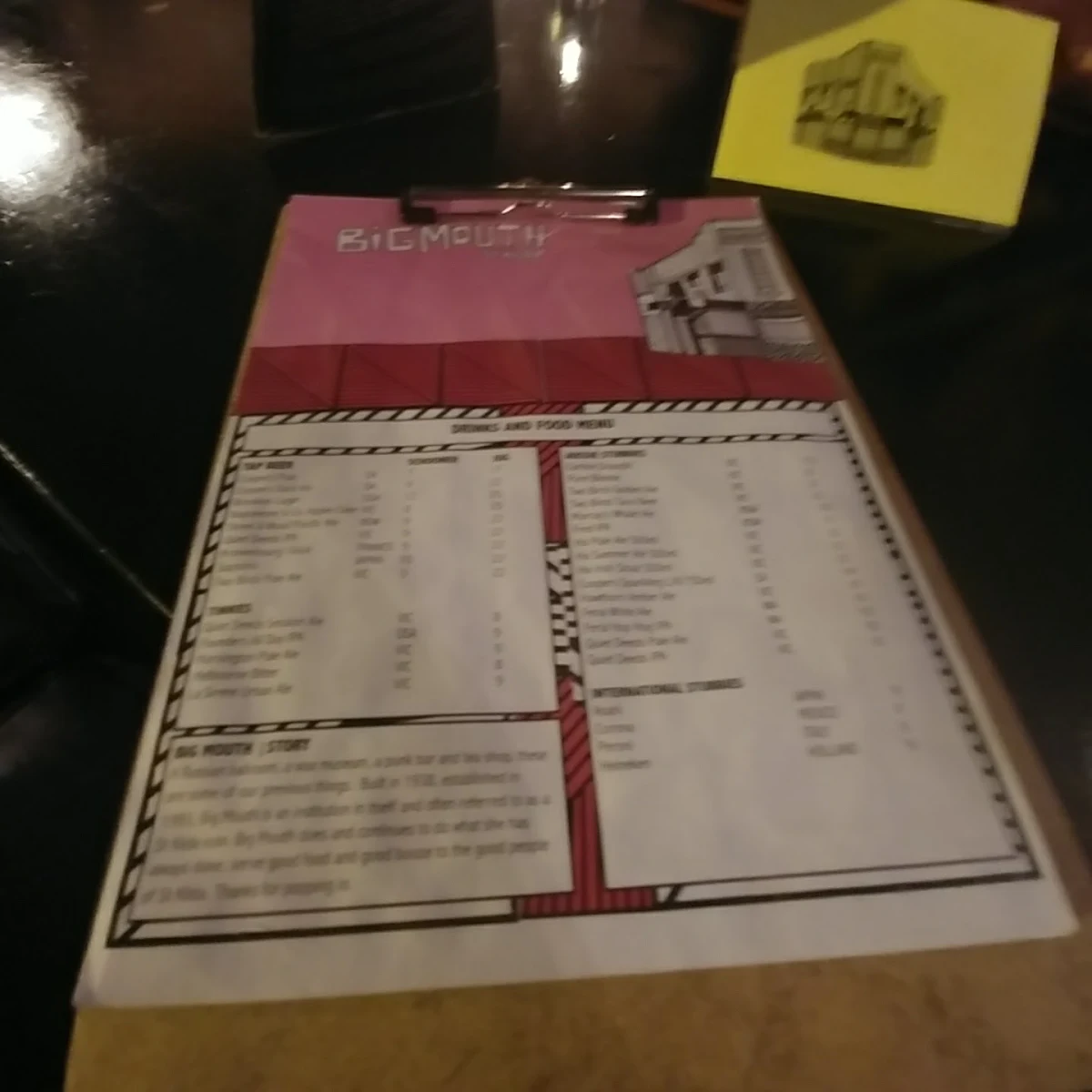 Menu, Loud Mouth