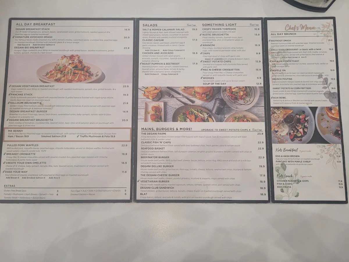 Menu, Degani Waverley Gardens