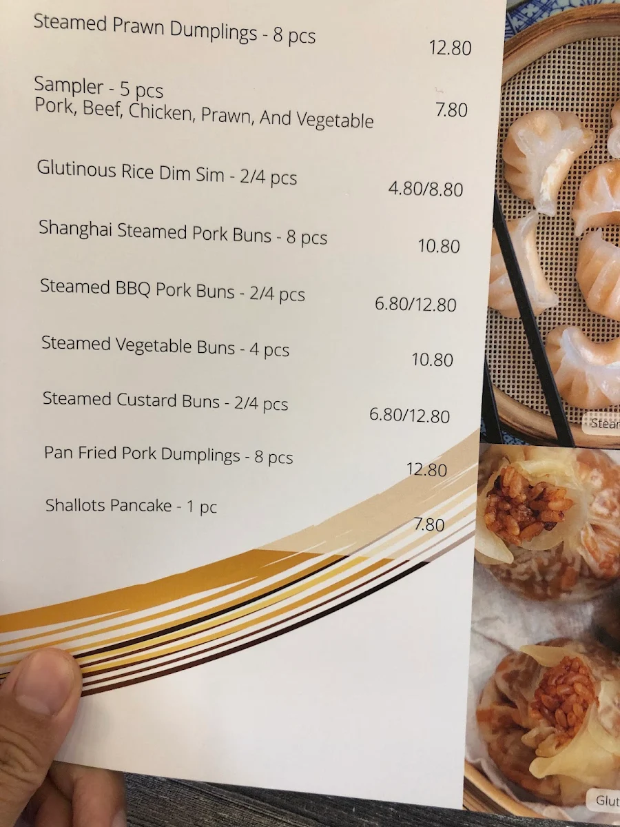 Menu, Dumpling House Tuggeranong