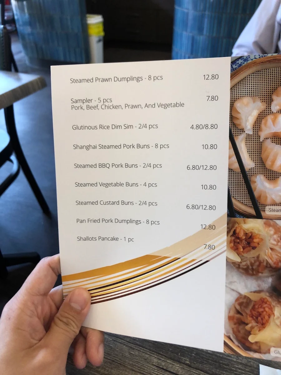 Menu, Dumpling House Tuggeranong