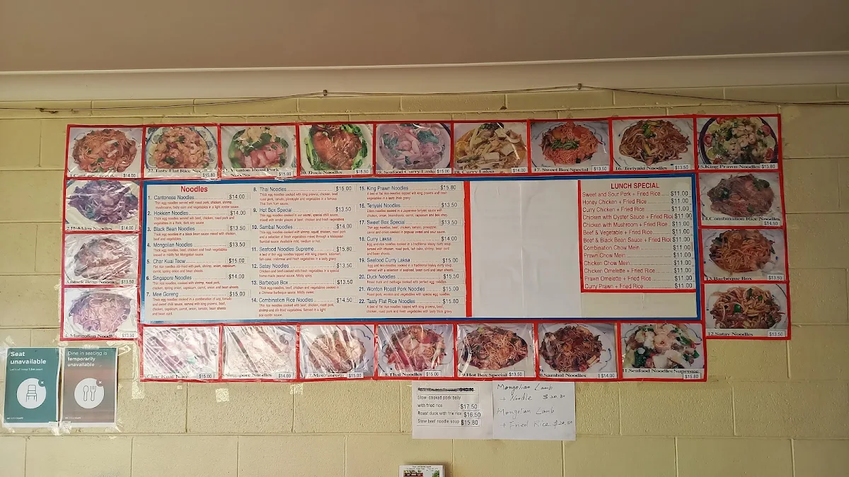 Menu, Noodle King