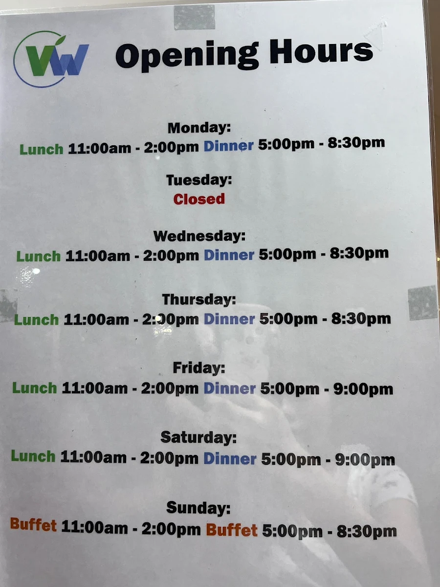 Menu, Vegan World Perth