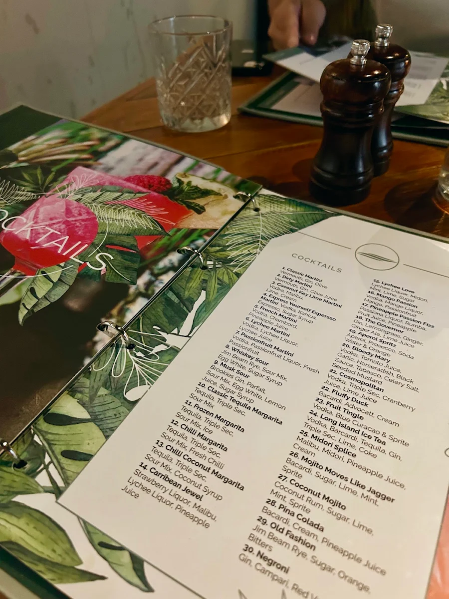 Menu, Vue Wine Bar & Restaurant