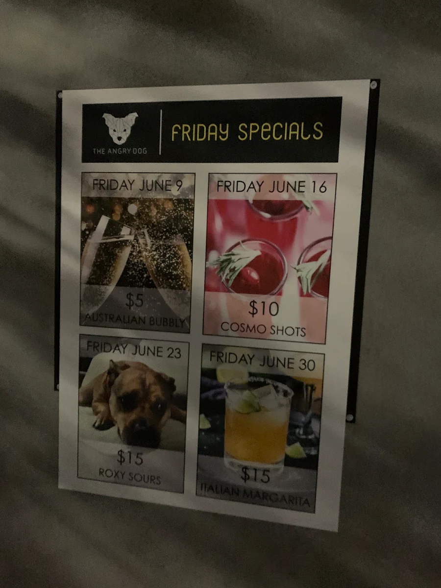 Menu, THE ANGRY DOG