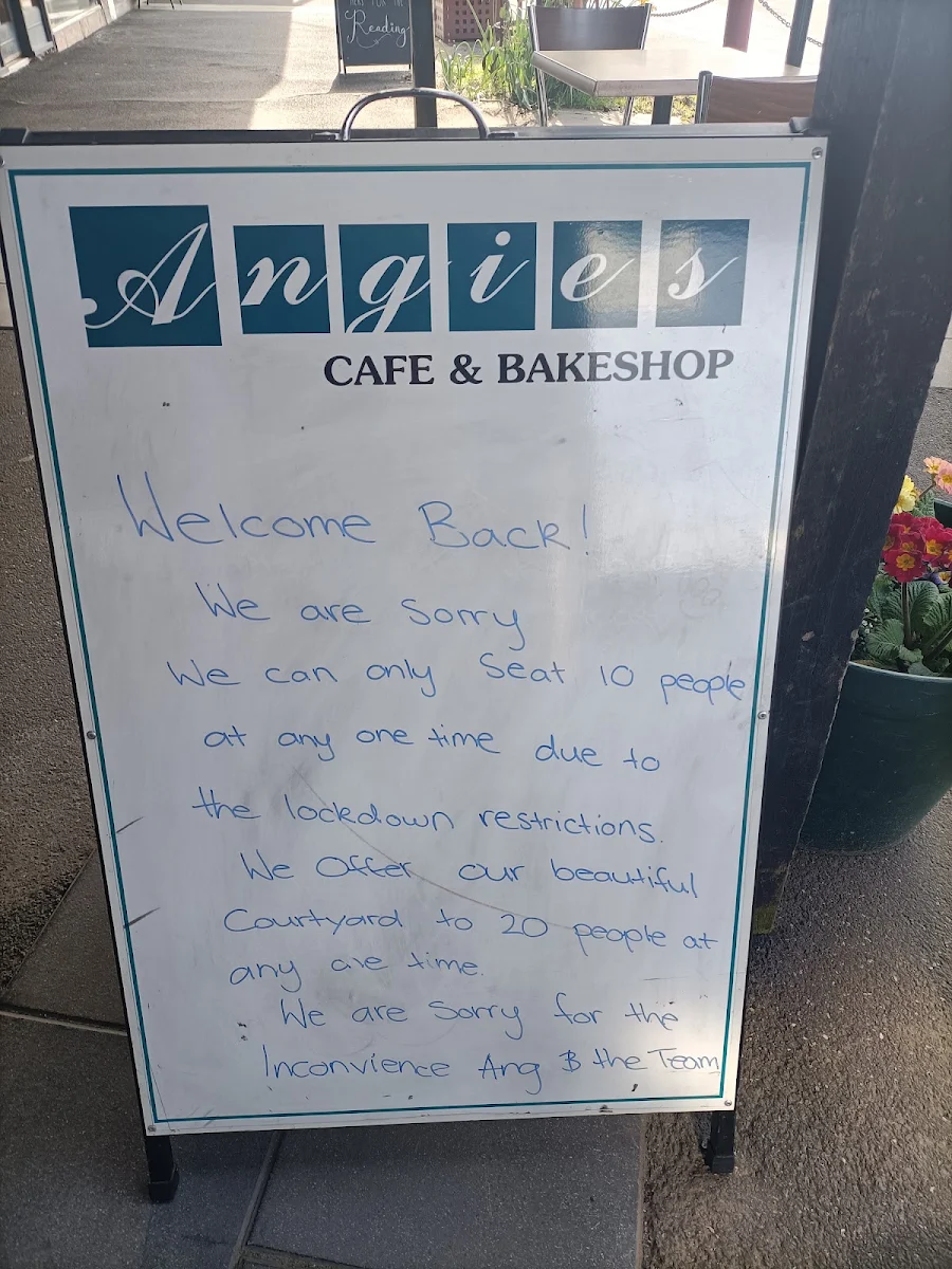 Menu, Angie's Cafe & Bakeshop
