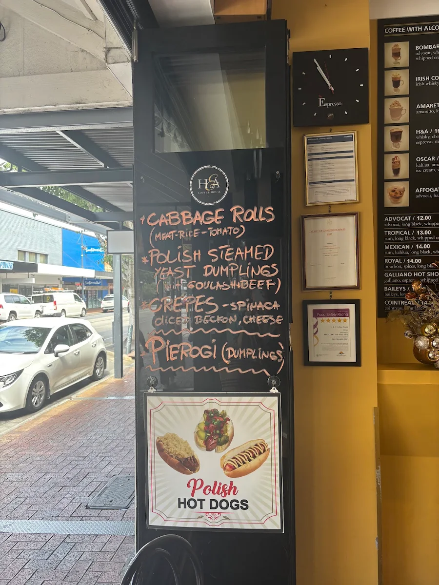Menu, H&A Coffee