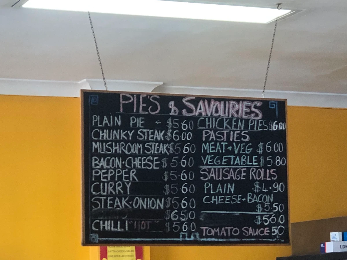 Menu, Silver Coast Bakery
