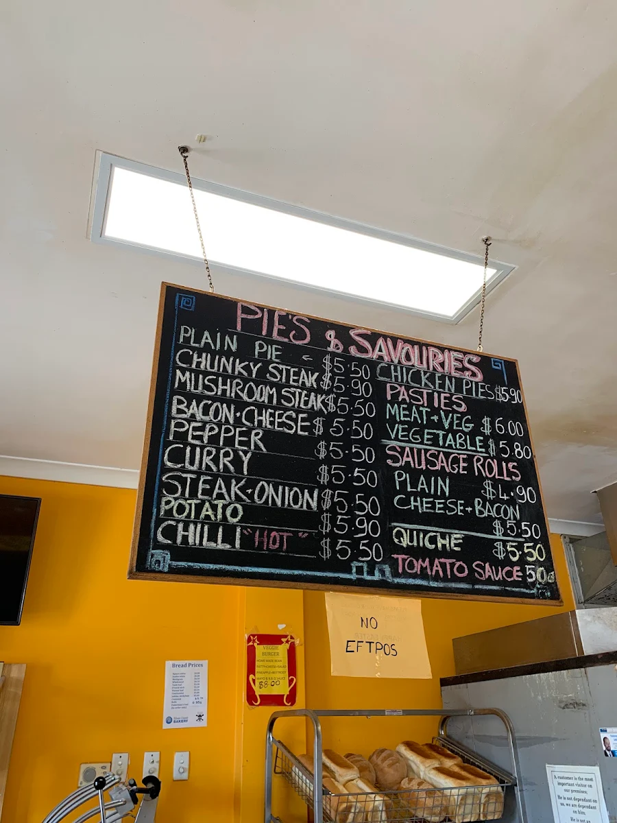Menu, Silver Coast Bakery