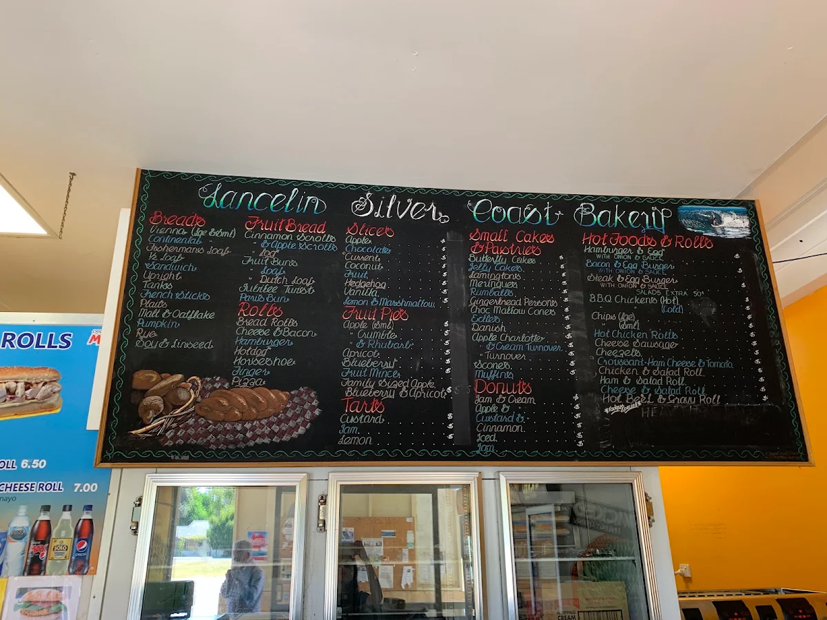 Menu, Silver Coast Bakery