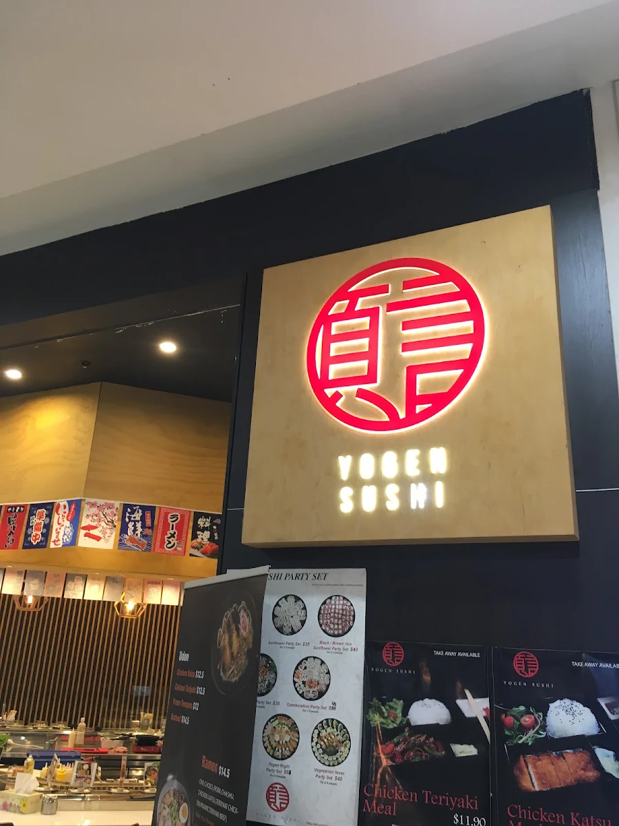 Menu, Yogen Sushi