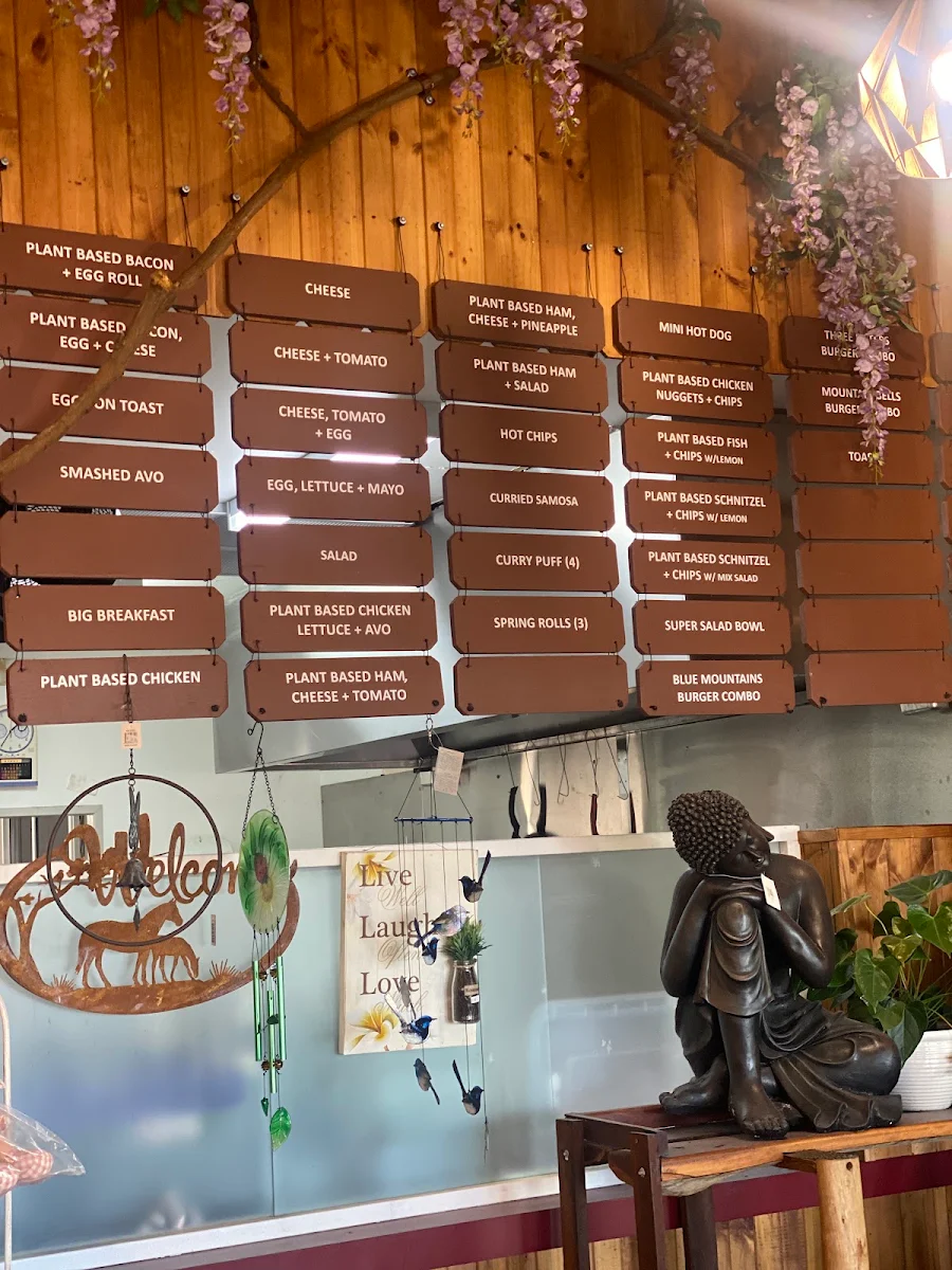 Menu, Mountain Bells Cafe