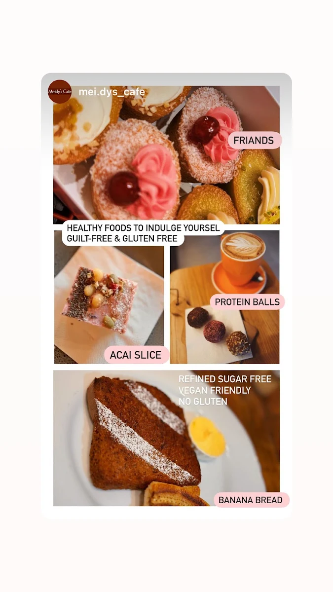 Menu, Meidy's Cafe